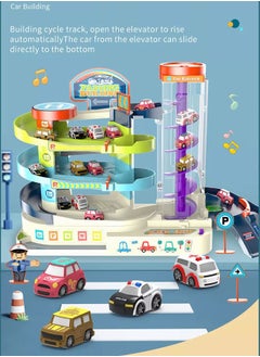MEBEGIN Toy Car Garage for Boys Kids Ages 3+Toddlers Building Track Car Playset Parking Lot Toys Birthday Gifts Party Games  - Image 4