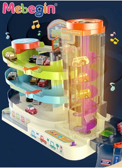 MEBEGIN Toy Car Garage for Boys Kids Ages 3+Toddlers Building Track Car Playset Parking Lot Toys Birthday Gifts Party Games  - Image 3