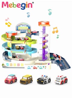 MEBEGIN Toy Car Garage for Boys Kids Ages 3+Toddlers Building Track Car Playset Parking Lot Toys Birthday Gifts Party Games  - Image 1