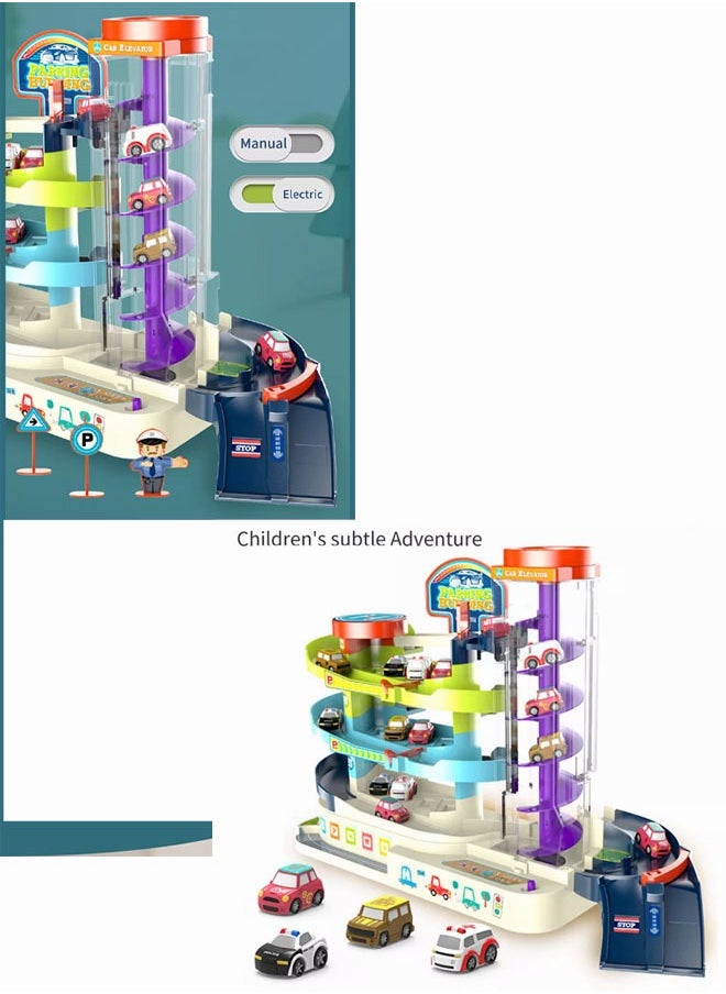 MEBEGIN - Toy Car Garage for Boys Kids Ages 3+Toddlers Building Track Car Playset Parking Lot Toys Birthday Gifts Party Games - Image 1