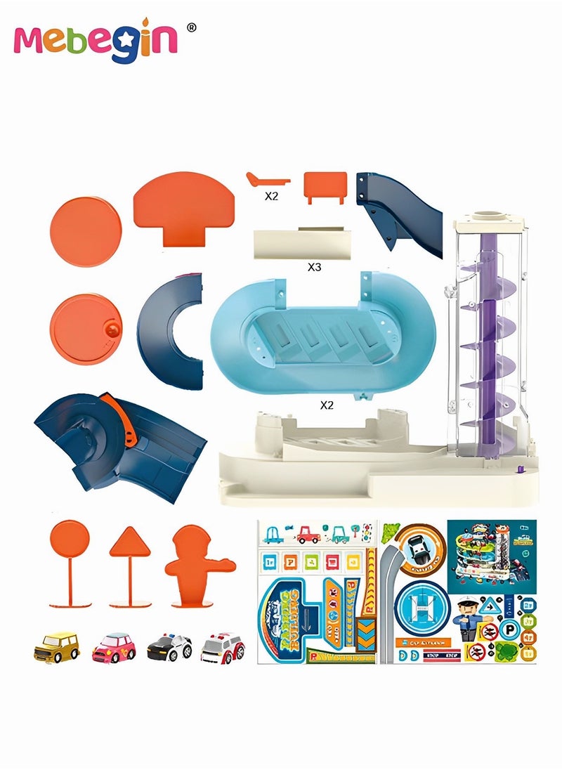 MEBEGIN - Toy Car Garage for Boys Kids Ages 3+Toddlers Building Track Car Playset Parking Lot Toys Birthday Gifts Party Games - Image 1