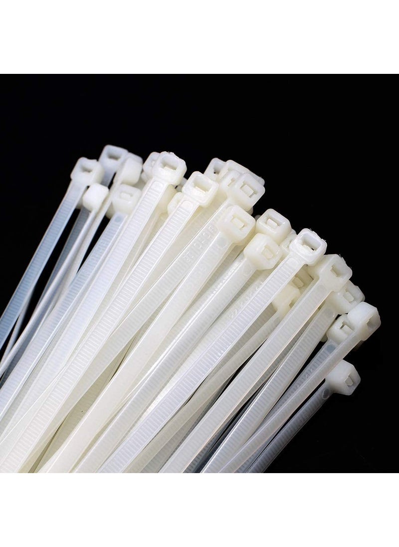 BirdFlee Birdflee Cable Tie Set of 100 Pcs 150 Mmx 36 Mm_White Wire Zip Cable Lock Strong And Durable Zip Locker  - Image 1