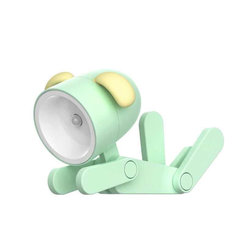 Cute Animal LED Night Light Green 33x55x80mm Energy-Saving Eye Protection - High Quality ABS PC Adjustable Angle Desk Light for Kids Home Desktop Travel - Image 1
