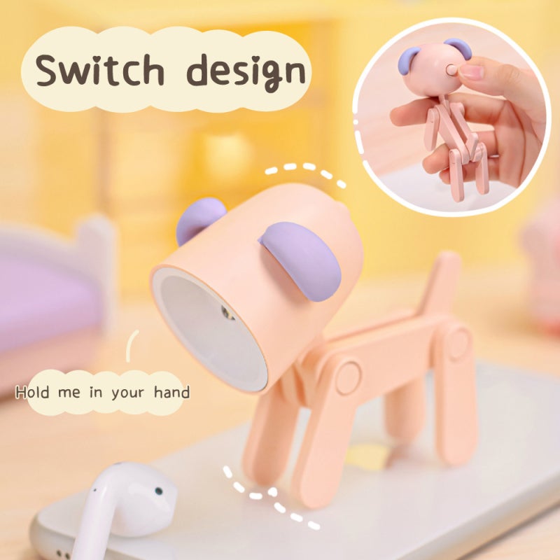 Cute Animal LED Night Light Green 33x55x80mm Energy-Saving Eye Protection - High Quality ABS PC Adjustable Angle Desk Light for Kids Home Desktop Travel - Image 5