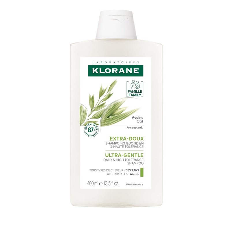 Klorane Ultra-Gentle Shampoo with Oat Milk - Sulfate-Free - Dermatologist and Pediatric Tested - Hypoallergenic, Vegan, Plant-Based Fomula - High Tolerance Formula for Whole Family - 13.5 fl. oz. - Image 1