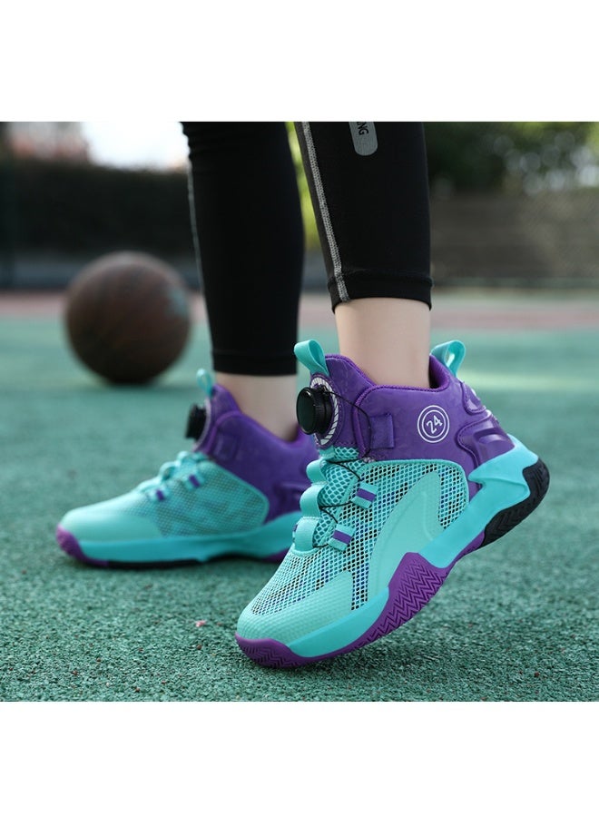 NIBEMINENT أحذية كرة السلة للأطفال أحذية رياضية غير قابلة للانزلاق مدرب الأطفال أحذية كرة السلة الخارجية أحذية رياضية للأطفال - Image 3