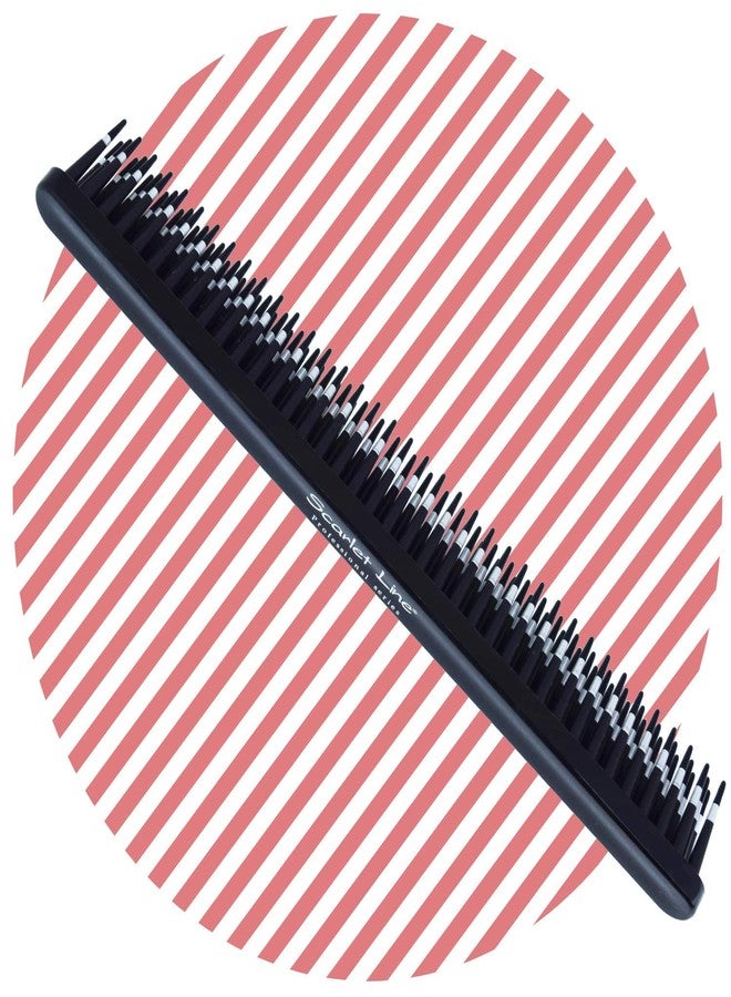 Scarlet Line Professional Three Row Hair Comb,Tame and Tease 3 line Teeth Pattern Hair Comb For Men And Women Hair Back Coming_Black - Image 1