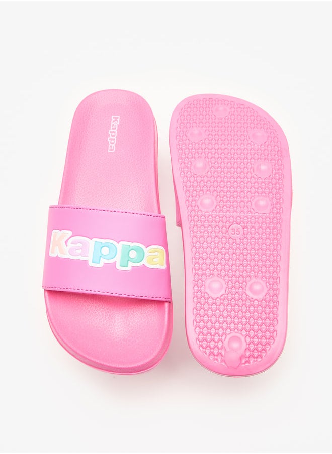 Kappa - Girls' Logo Detail Slip-On Slide Slippers - Image 1