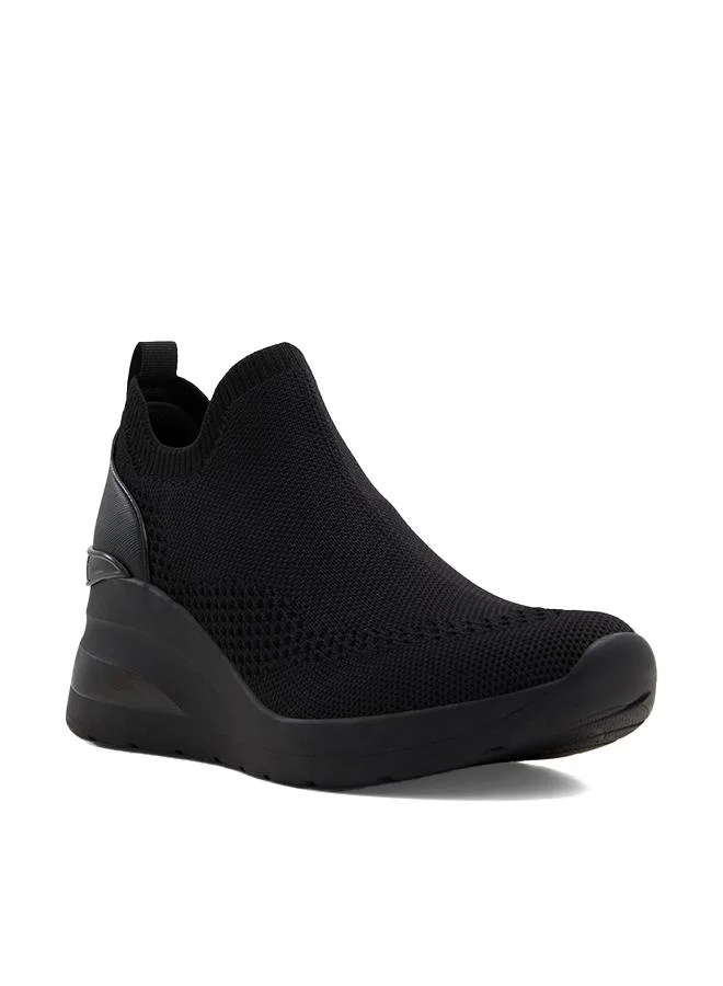 Aldo  Sevan Ladies Black Wedge Sneakers for Women | Best Price UAE