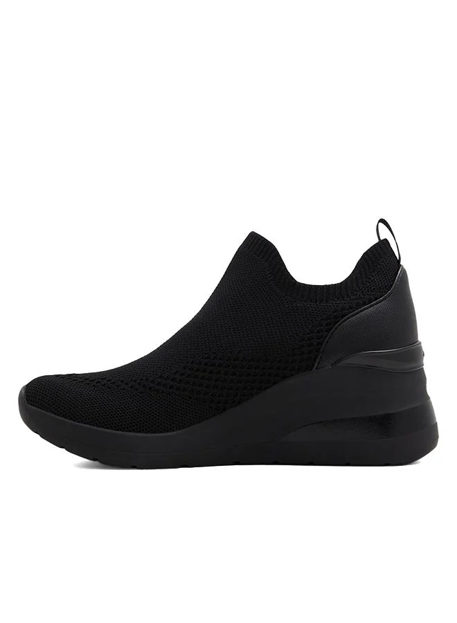 Aldo  Sevan Ladies Black Wedge Sneakers for Women | Best Price UAE