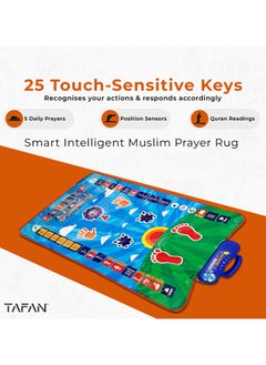 Tafan TAFAN™ Electronic Kids Educational Prayer Mat - Interactive Learning, Electronic Muslim Islamic Prayer Mat for Kids, Prayer Rug for Kids.  - Image 2
