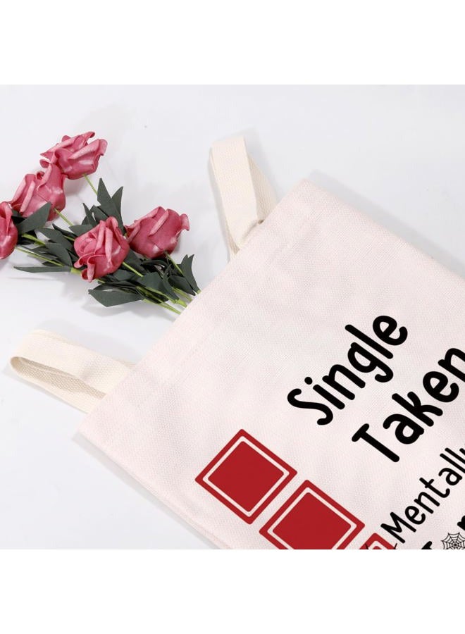 MEIKIUP Single Taken Mentally Dating Tom H Cosmetic Bag Spider Fan Gifts for Women Girl, Tom H Tote Bag - Image 2