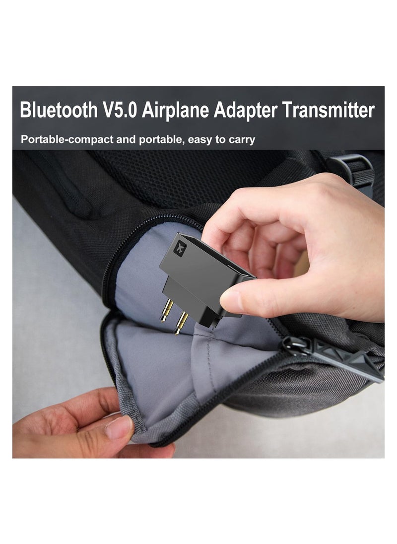 Excefore - Wireless Bluetooth Transmitter, Low Latency Bluetooth 5.0 Audio Adapter for Connecting Wireless Headphones/Earbuds, Works with All 3.5mm Aux Jacks on Airplanes, Gym Equipment, TVs - Image 1