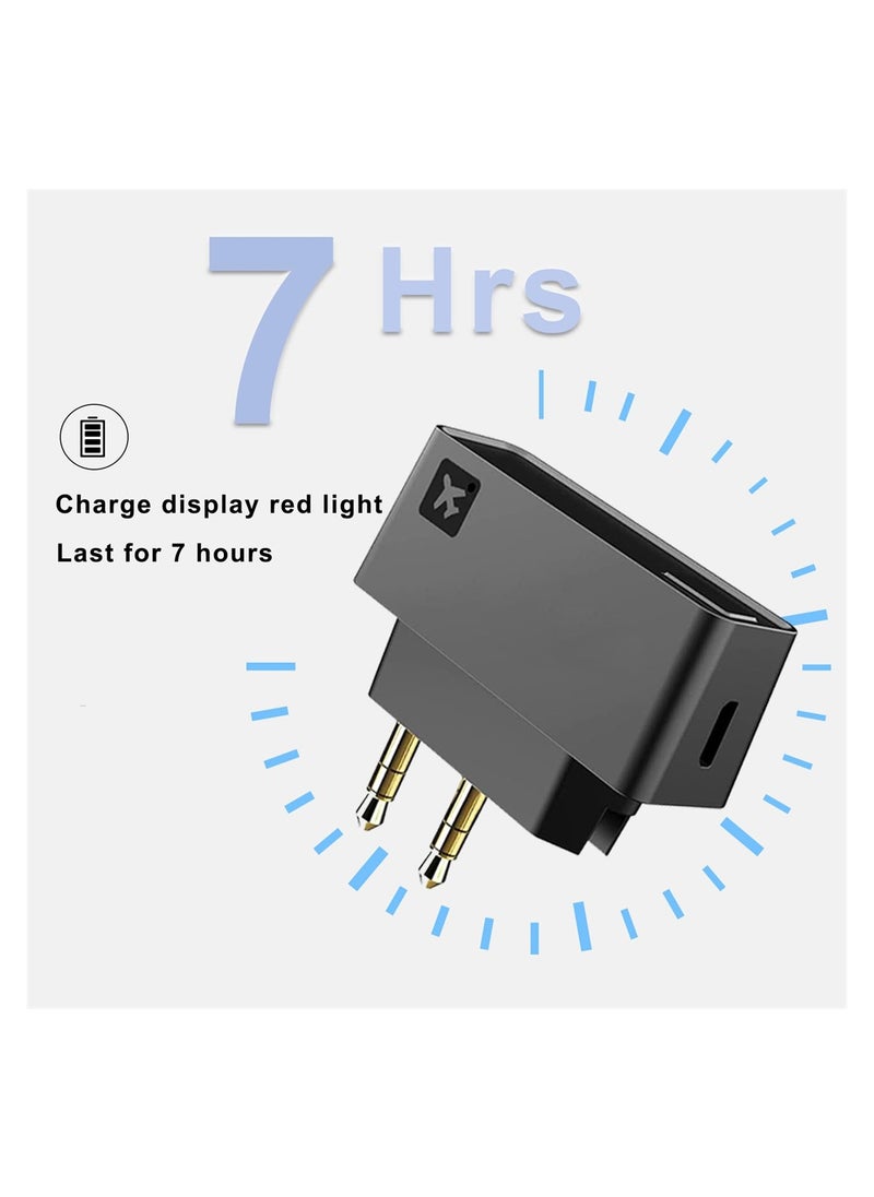 Excefore - Wireless Bluetooth Transmitter, Low Latency Bluetooth 5.0 Audio Adapter for Connecting Wireless Headphones/Earbuds, Works with All 3.5mm Aux Jacks on Airplanes, Gym Equipment, TVs - Image 1