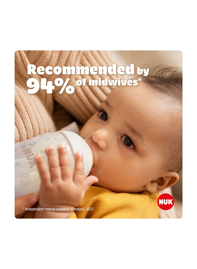 NUK Perfect Match Baby Feeding Bottle | 3+ Months, Temperature Control, Anti-Colic Valve And Bpa Free | M-Silicone Teat, Disney'S Mickey Mouse-260Ml  Red - Image 3