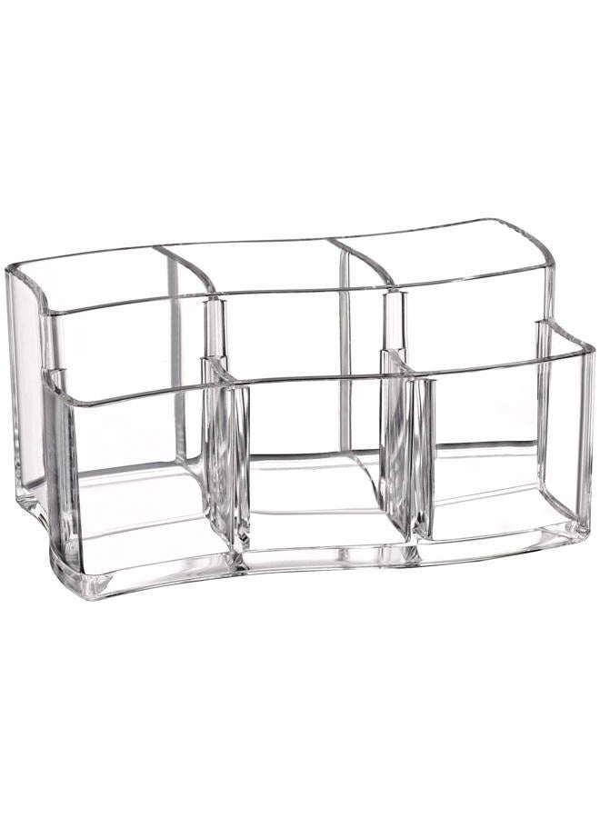 Tbestmax 6 Slot Acrylic Makeup Brushes Holder Organizer, Clear Eyebrow Pen Container Cosmetics Storage - Image 1