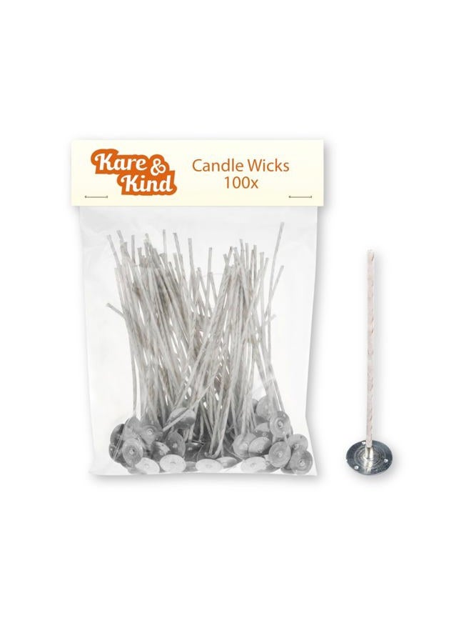 Kare Kind Candle Wicks - Natural Soy Wax 3.5" - 100 Candle Wicks CandleWick - Image 1