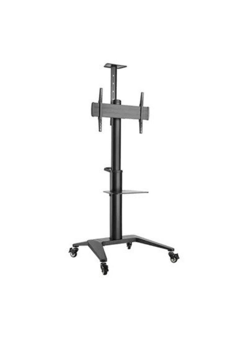 Landscape Portrait Aluminum Tv Cart Black