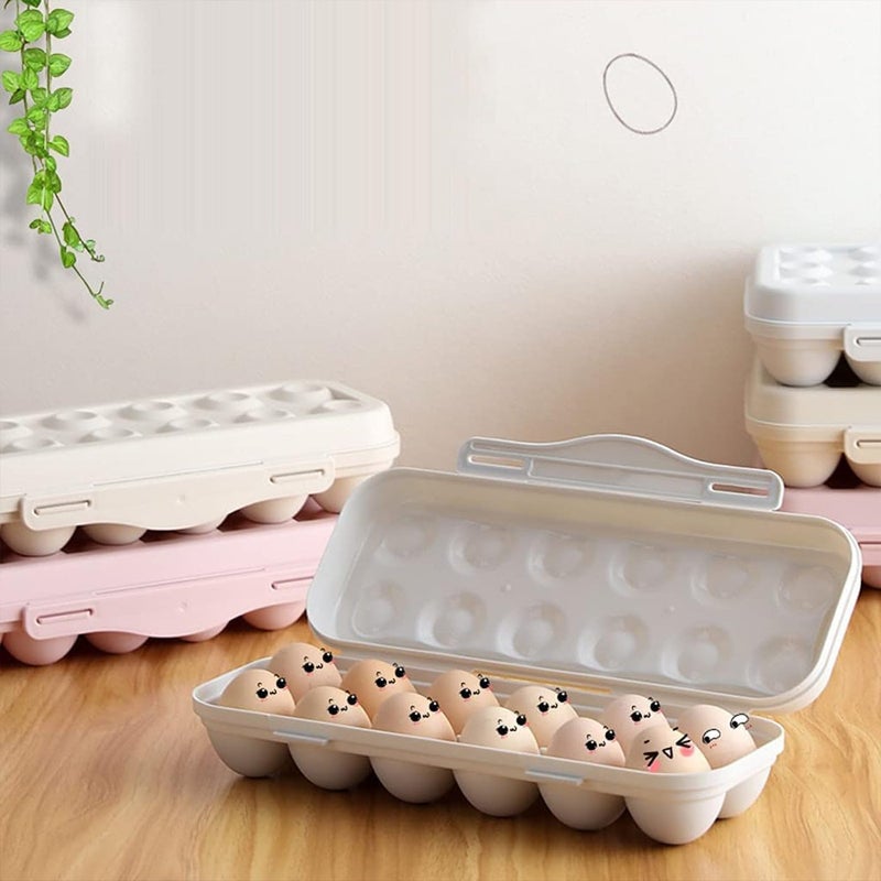 Oblivion Oblivion 18 Grid Egg Holder Portable ShockProof Container Carrier with Buckle Durable Full Seal Storage Tray for Fridge Stackable Shelter Box Protective Egg Keeper for Kitchen Camping 1Pc  - Image 4