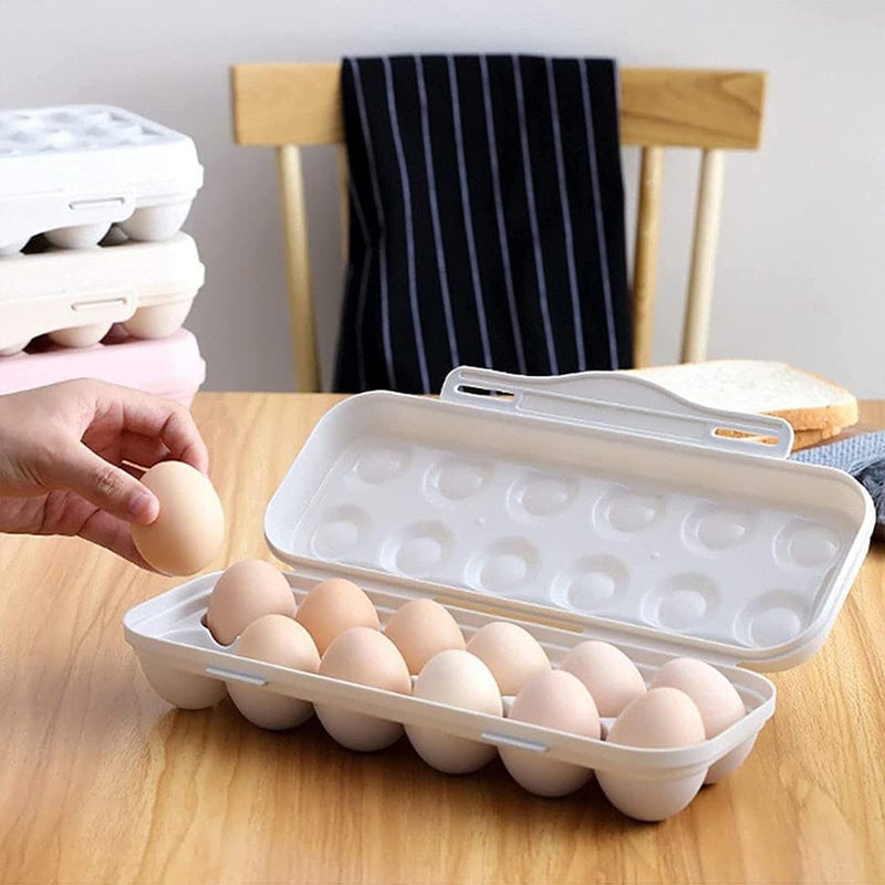 Oblivion Oblivion 18 Grid Egg Holder Portable ShockProof Container Carrier with Buckle Durable Full Seal Storage Tray for Fridge Stackable Shelter Box Protective Egg Keeper for Kitchen Camping 1Pc  - Image 3