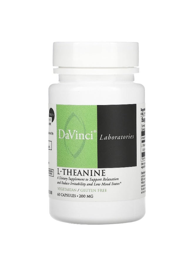 DaVinci Laboratories DaVinci Laboratories, L-Theanine , 200 mg , 60 Capsules  - Image 1