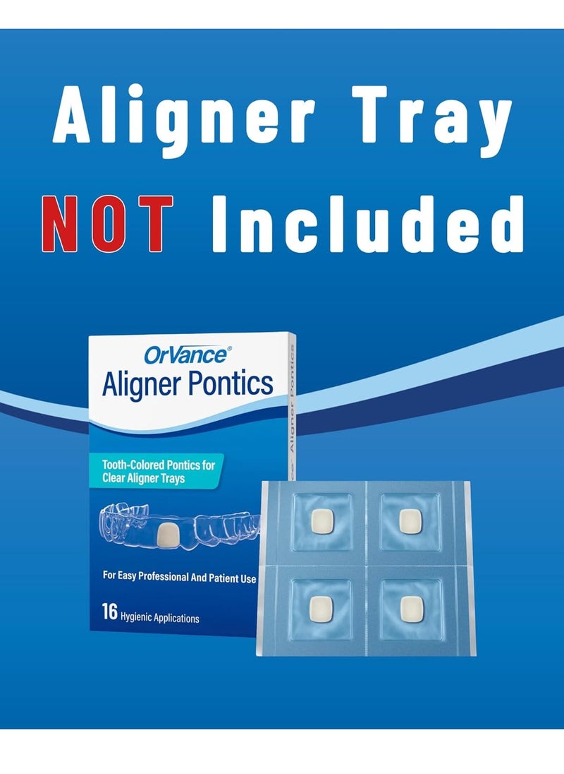 Orvance - Aligner Pontics | Temporary Tooth Replacement for Aligner Trays and Retainers During Orthodontic Treatment (16 Count) - Image 1