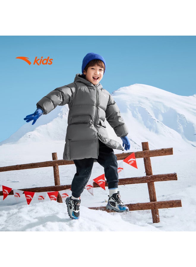 Anta Kids Down Jacket Uni Toddler Winter Comfortable Warm Four-proof Hooded Mid-length Down Coat A72549901 - Image 2