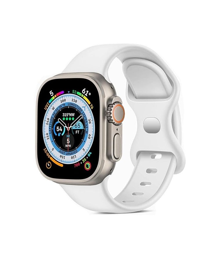 Generic - Compatible with Apple Watch Ultra 49mm Band, Soft Breathable Silicone Sport Band, Replacement Wristband for Men Women with Shockproof Screen Protector Cover - Image 1