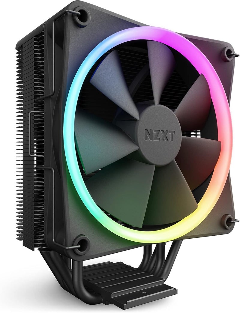 ان زد اكس تي NZXT T120 مبرد هواء للمعالج RGB - RC-TN120-B1 - مبرد سائل للمعالج RGB - أنابيب نحاسية موصلة - محامل ديناميكية سائلة - توافق مع AMD و Intel - اللون أسود - Image 1