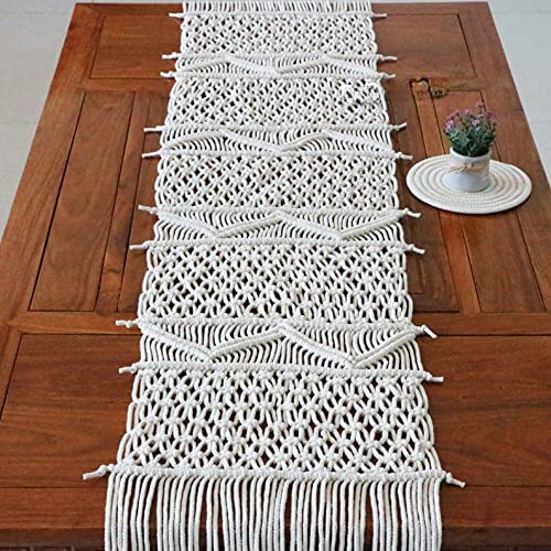 AIVIK Macrame Bohemian Runner Home Table Runner Macrame Table Runner Handwoven Boho Table Runners Ideal Table 14X72 Inches - Image 4
