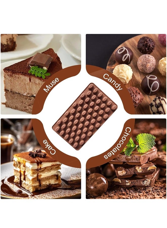 2PCS حبوب القهوة شكل شريط الشوكولاته قالب السيليكون ، مع قطرة - Image 4