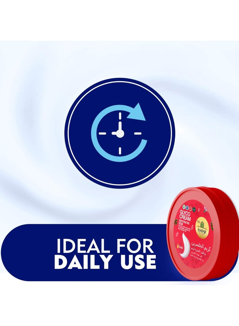 Amina Glyco Moisturizing Cream with a lightweight, nourishing formula, Beauty cream, for soft smooth skin, 17 ml (Pack of 12) - Image 2