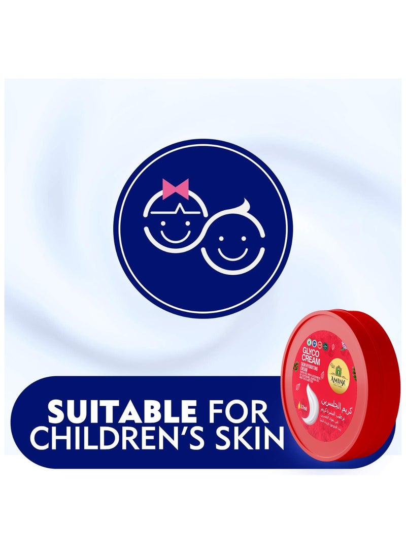Amina Glyco Moisturizing Cream with a lightweight, nourishing formula, Beauty cream, for soft smooth skin, 17 ml (Pack of 12) - Image 3