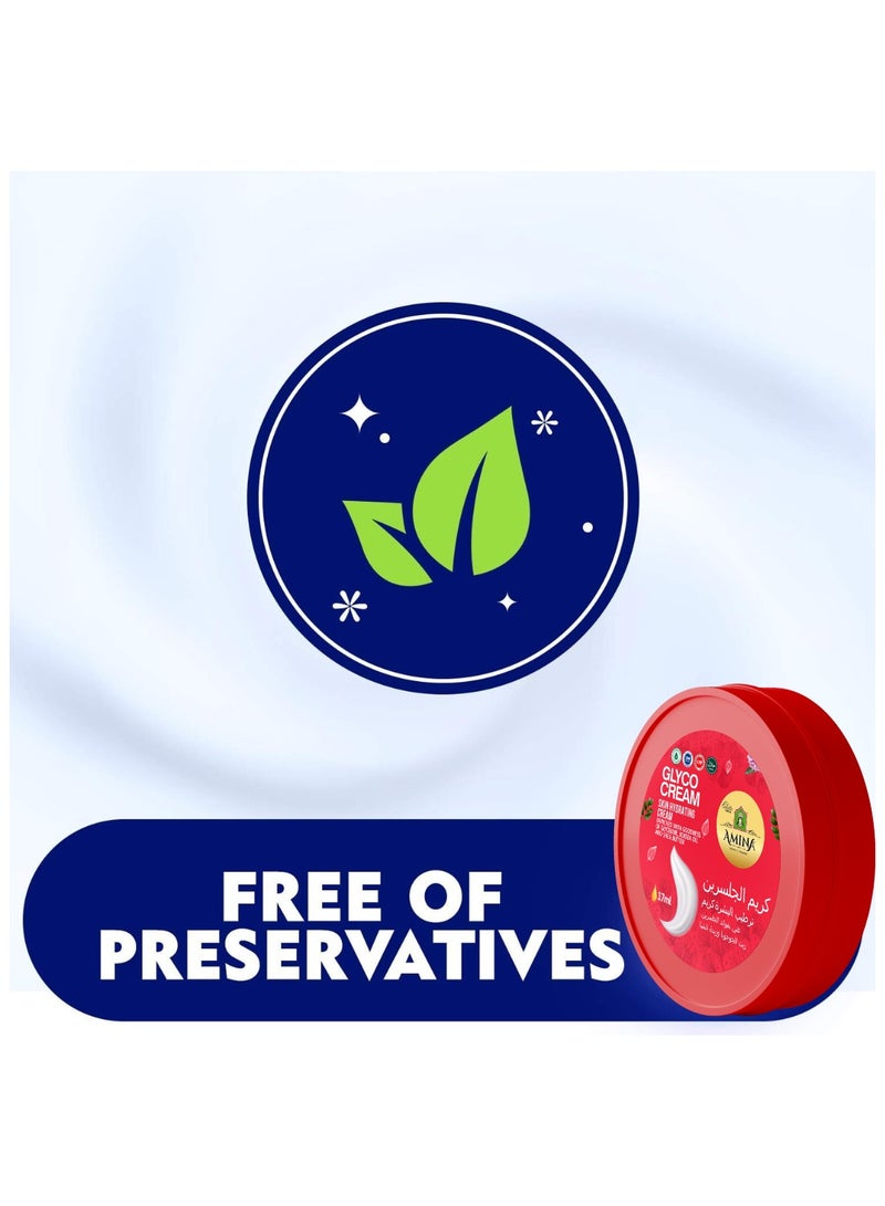 Amina Glyco Moisturizing Cream with a lightweight, nourishing formula, Beauty cream, for soft smooth skin, 17 ml (Pack of 12) - Image 4