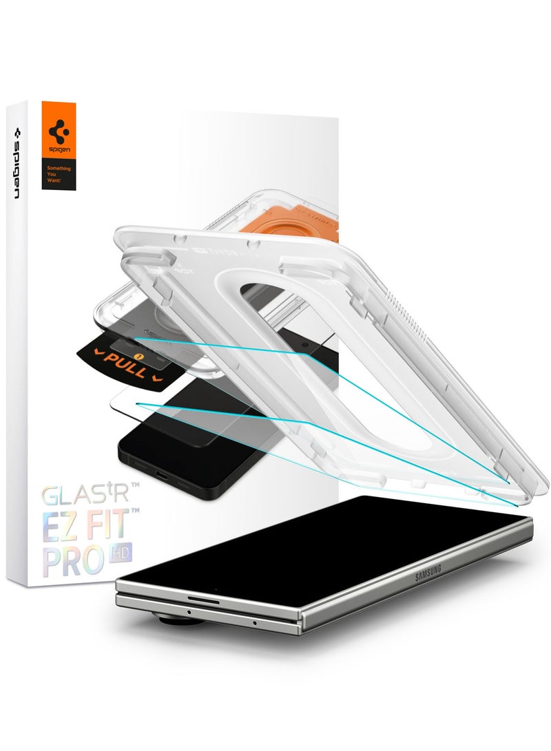 Spigen GLAStR EZ-Fit HD Samsung Galaxy Z Fold 7 Screen Protector Tempered Glass for Front Screen - [2 PACK] - Image 1