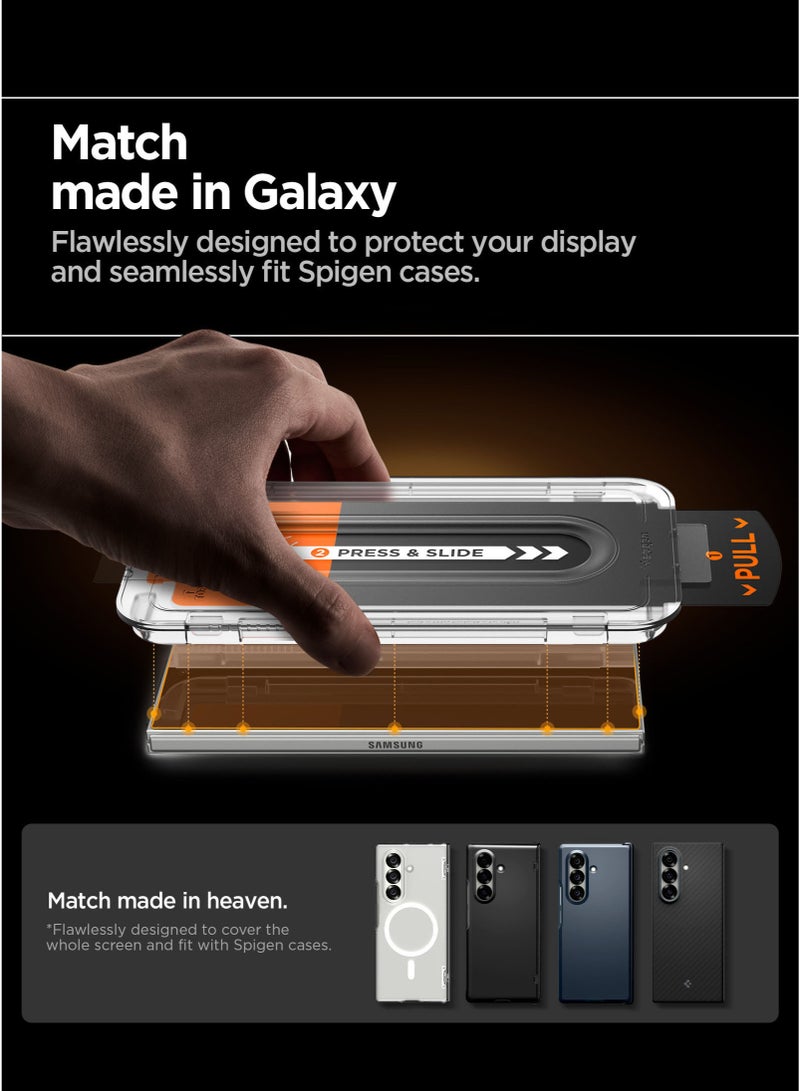 Spigen GLAStR EZ-Fit HD Samsung Galaxy Z Fold 7 Screen Protector Tempered Glass for Front Screen - [2 PACK] - Image 3