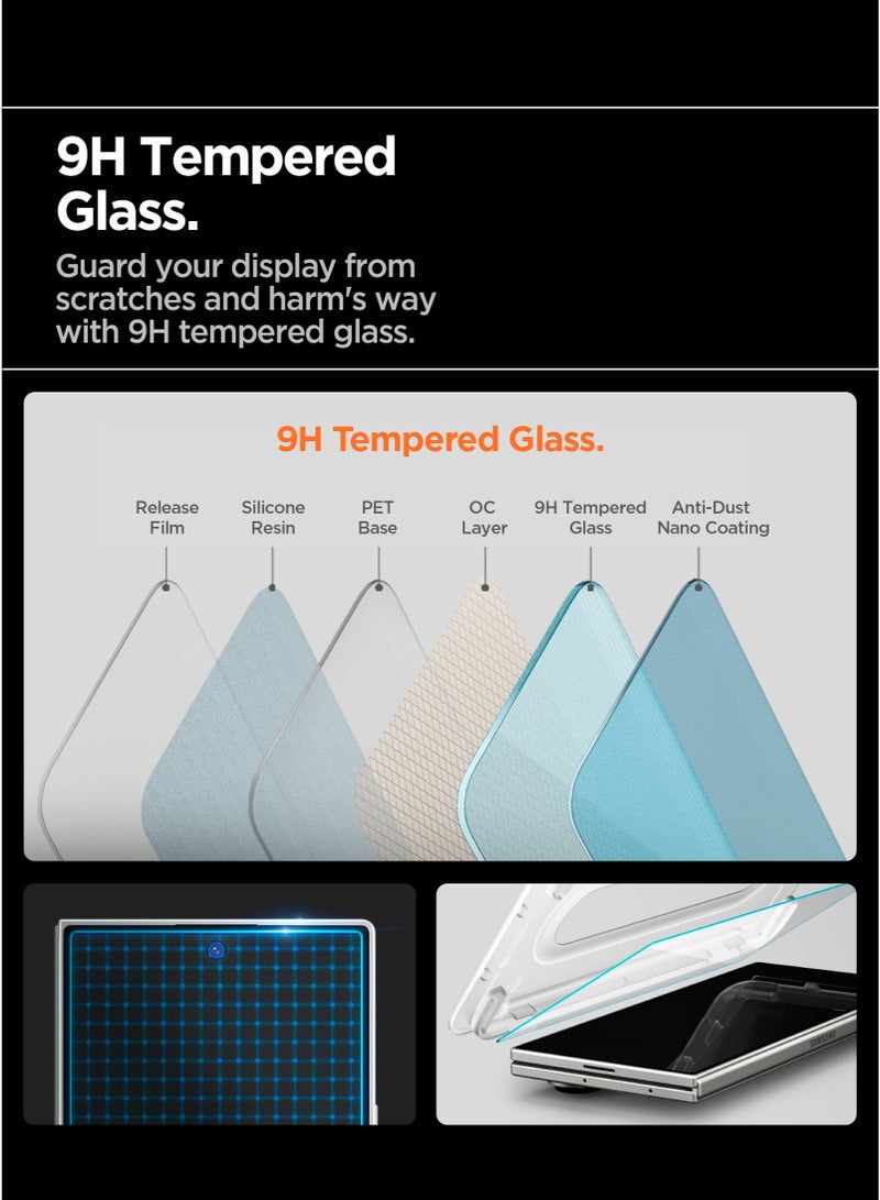 Spigen GLAStR EZ-Fit HD Samsung Galaxy Z Fold 7 Screen Protector Tempered Glass for Front Screen - [2 PACK] - Image 4