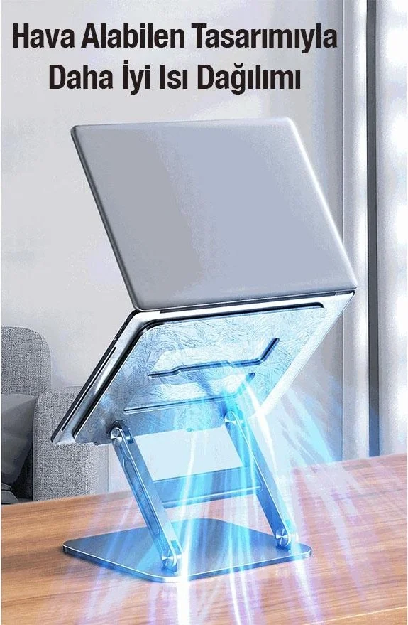 بولهاموبيل Polham 11-17 Inch Height Adjustable, Foldable Tablet and Laptop Stand, with Unshakable Strong Body