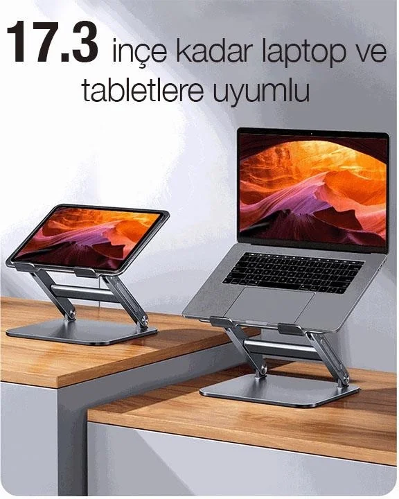بولهاموبيل Polham 11-17 Inch Height Adjustable, Foldable Tablet and Laptop Stand, with Unshakable Strong Body