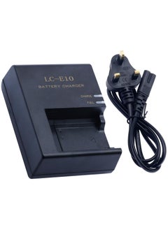 LC-E10 Battery Charger for Canon LC-E10 LC-E10C LC-E10E Batteries for Canon EOS Rebel T7 T6 T5 T3 T100 4000D 3000D 2000D 1500D 1300D 1200D 1100D Cameras Battery Quick Chargers with Power Supply Cord