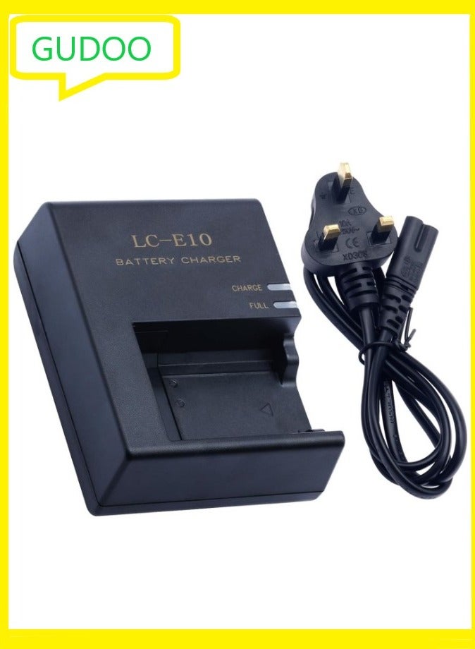 GUDOO LC-E10 Battery Charger for Canon LC-E10 LC-E10C LC-E10E Batteries for Canon EOS Rebel T7 T6 T5 T3 T100 4000D 3000D 2000D 1500D 1300D 1200D 1100D Cameras Battery Quick Chargers with Power Supply Cord - Image 1