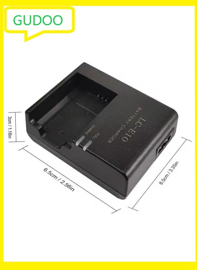 GUDOO LC-E10 Battery Charger for Canon LC-E10 LC-E10C LC-E10E Batteries for Canon EOS Rebel T7 T6 T5 T3 T100 4000D 3000D 2000D 1500D 1300D 1200D 1100D Cameras Battery Quick Chargers with Power Supply Cord - Image 4