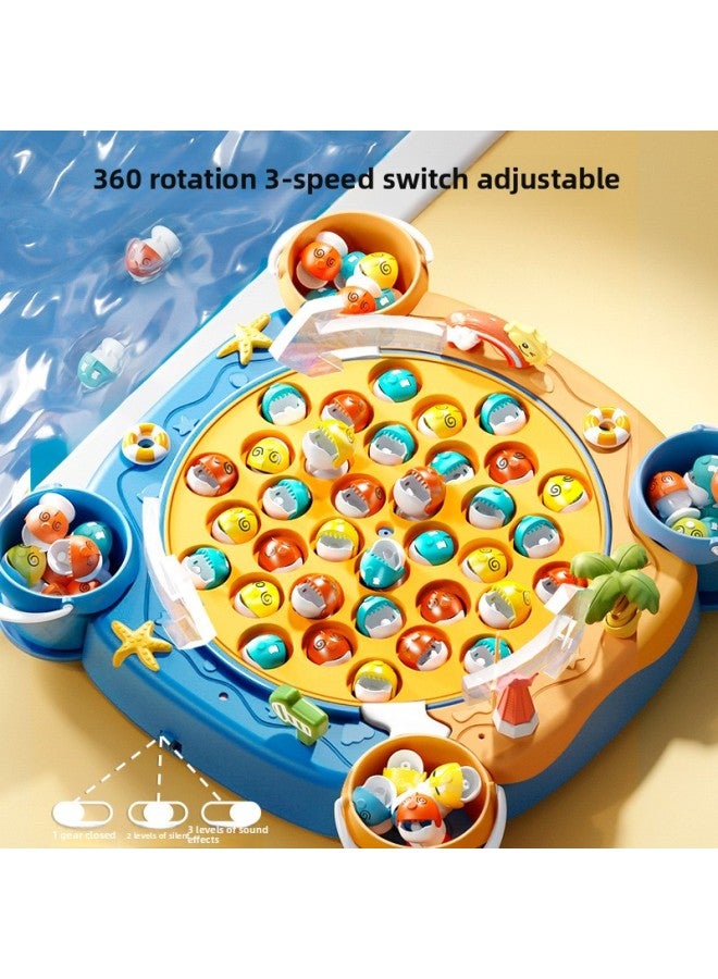 Children's Toys For Boys 1 To 3 Years Old 2 Babies Early Education Infants Two Or Three Girls Intelligence 4 Brain Development Boys-Color:Blue-magnetic [31 Dual-purpose Fish + 8 Rods + 4 Barrels + Scene] Rechargeable Version - Image 4