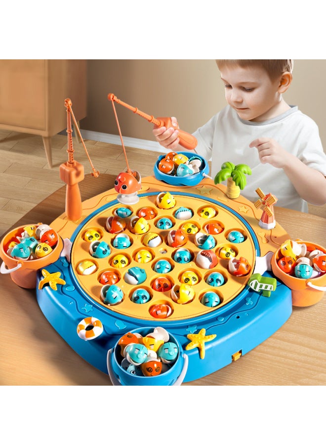 Children's Toys For Boys 1 To 3 Years Old 2 Babies Early Education Infants Two Or Three Girls Intelligence 4 Brain Development Boys-Color:Blue-magnetic [31 Dual-purpose Fish + 8 Rods + 4 Barrels + Scene] Rechargeable Version - Image 2