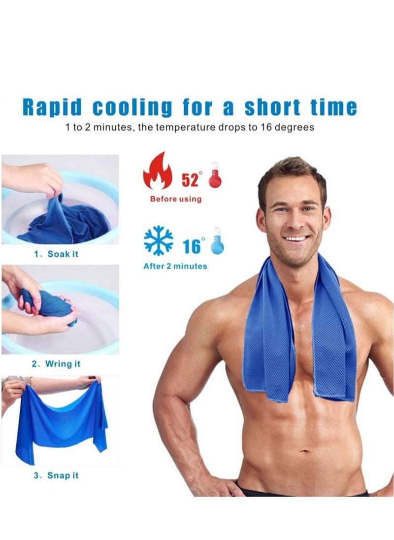 Generic - Cooling Towels, 10 Pack Ice Towel, Mesh Cooling Towel, Soft Breathable Chilly Towel, Ice Towel for Neck, Microfiber Towel, for Yoga, Golf, Sport, Running, Gym, Workout, Camping, Fitness, 30 * 80 cm - Image 1