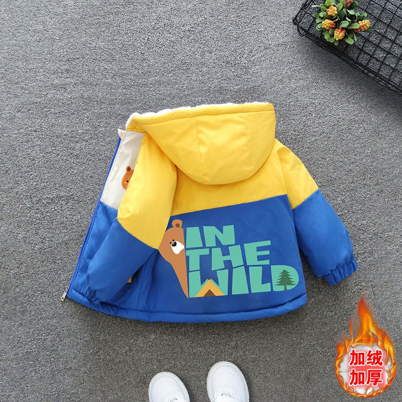Children'S Winter Fleece-Lined Jacket Boys' Clothes Thickened Warm Cotton-Padded Coat Women'S Baby Cotton-Padded Coat Parker Clothes - Image 3