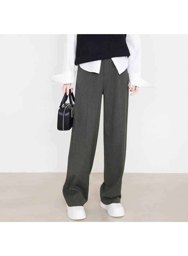 XINYANG Straight-leg Suit Pants With Premium Drape, Women's Floor-length Wide-leg Trousers For Summer 2025, Slim-fit Palazzo Pants - Image 2