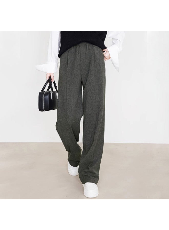 XINYANG Straight-leg Suit Pants With Premium Drape, Women's Floor-length Wide-leg Trousers For Summer 2025, Slim-fit Palazzo Pants - Image 3