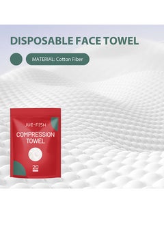 JUE-FISH Jue-Fish Compressed Towel Disposable Portable Face Washing Towel For Business Travel Large Cotton Dry And Wet Use 20pieces  - Image 4