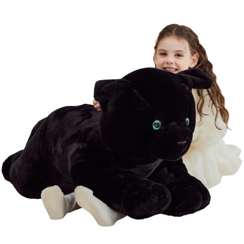 IKASA Black Cat Stuffed Animals Plush ToysGiant Big Large Jumbo Soft Toy30 Cute Huge Size Fluffy Plushy Fat PlushieGifts for Kids - Image 3